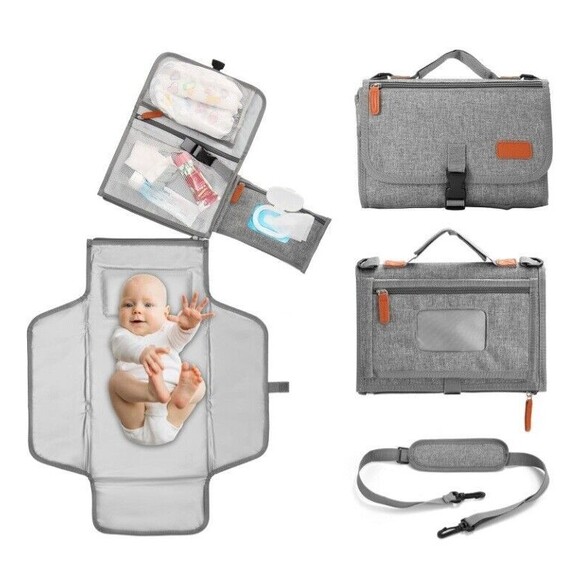 Portable Changing Pad, Diaper Changing Pad for Newborn Girl & Boy, Waterproof. - Picture 1 of 7